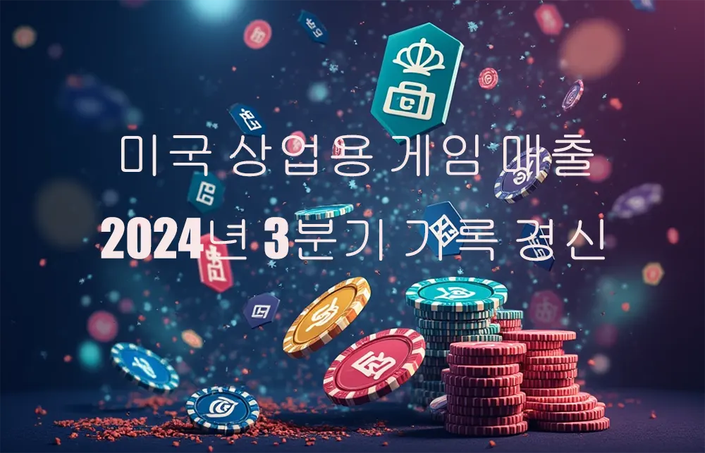 미국 상업용 게임 매출, 2024년 3분기 기록 경신